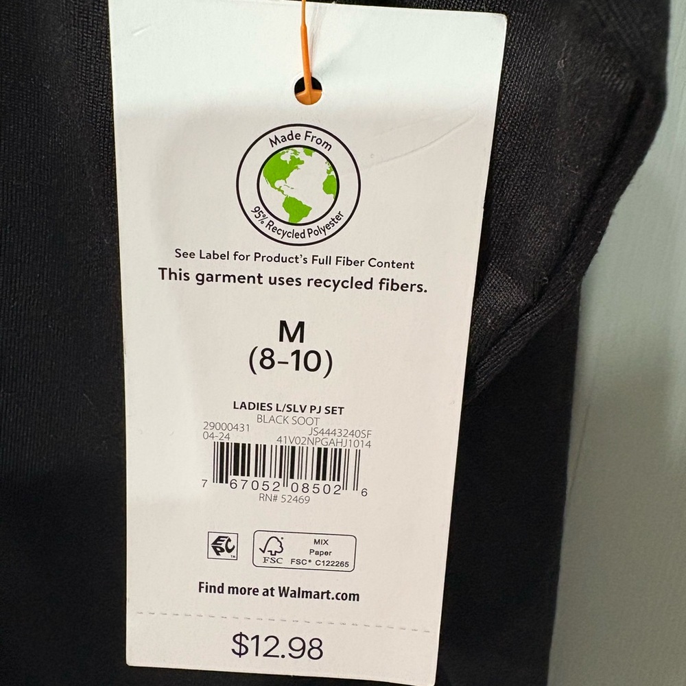 NWT Black Women’s Pajama Set with Bear Design size M 8/10 - Picture 4 of 7